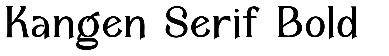 Kangen Serif Bold